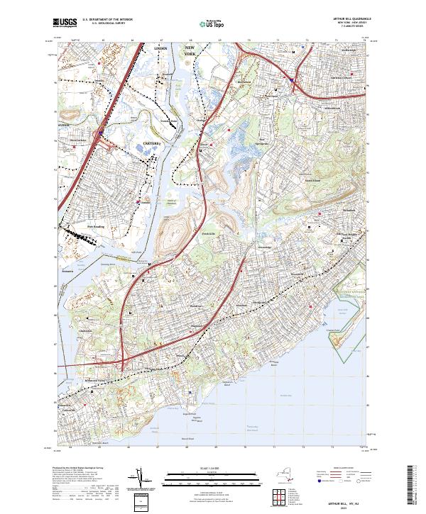 Arthur Kill topographic map thumbnail