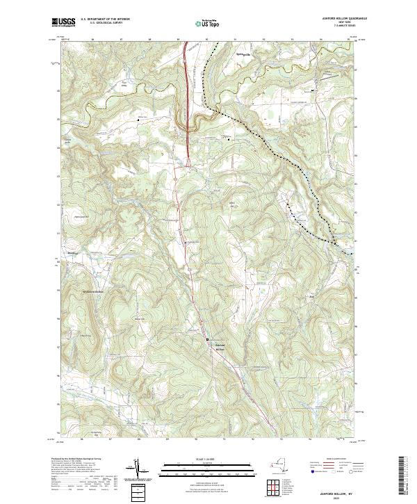 Ashford Hollow topographic map thumbnail