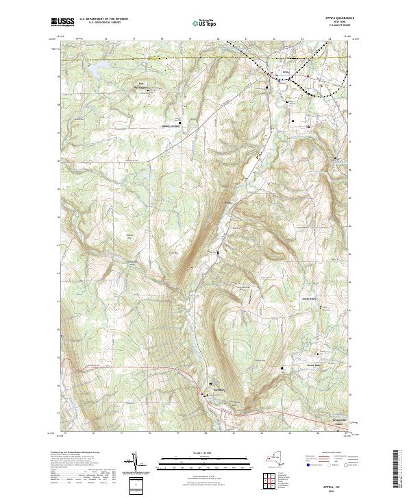 Attica topographic map thumbnail