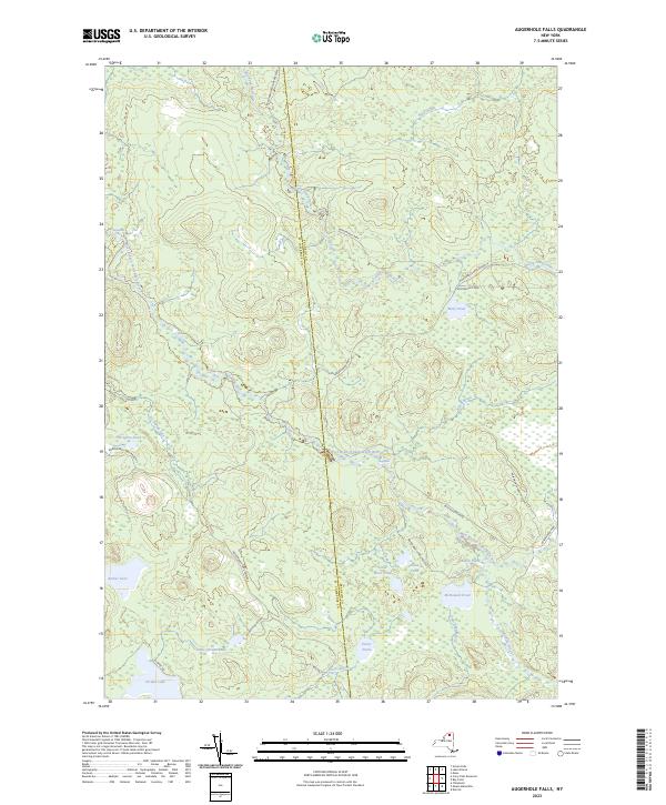 Augerhole Falls topographic map thumbnail