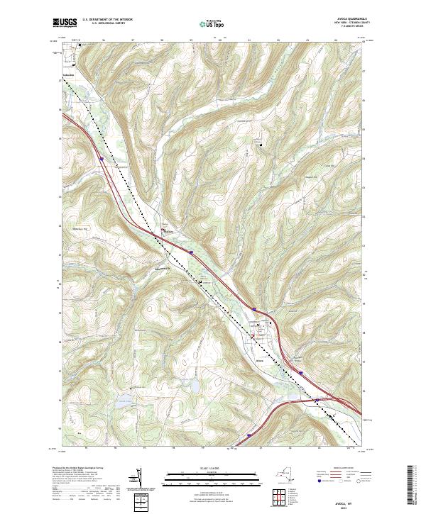 Avoca topographic map thumbnail