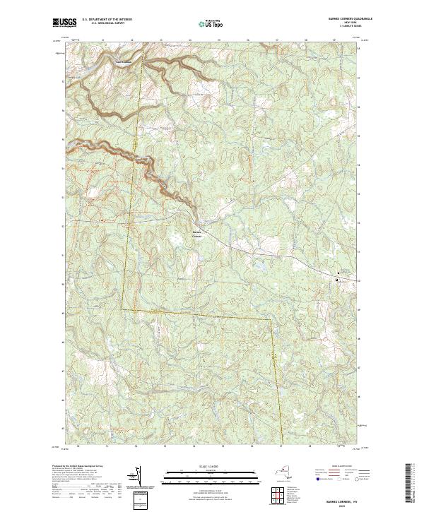 Barnes Corners topographic map thumbnail