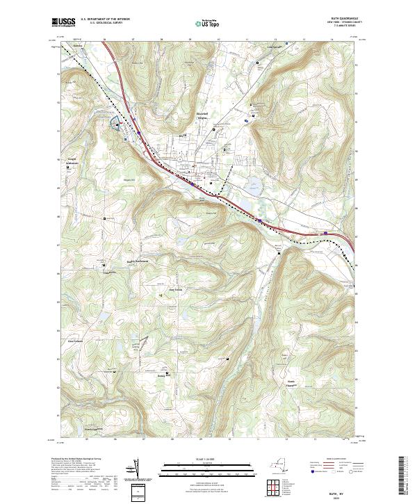 Bath topographic map thumbnail