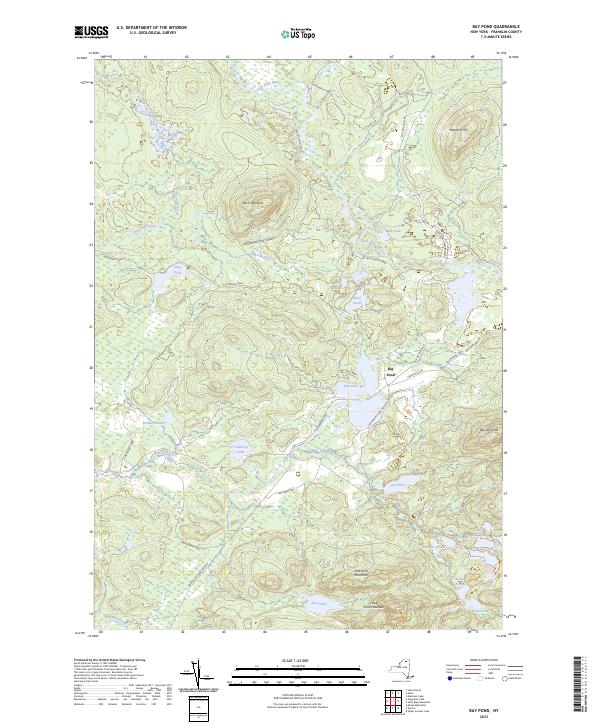 Bay Pond topographic map thumbnail