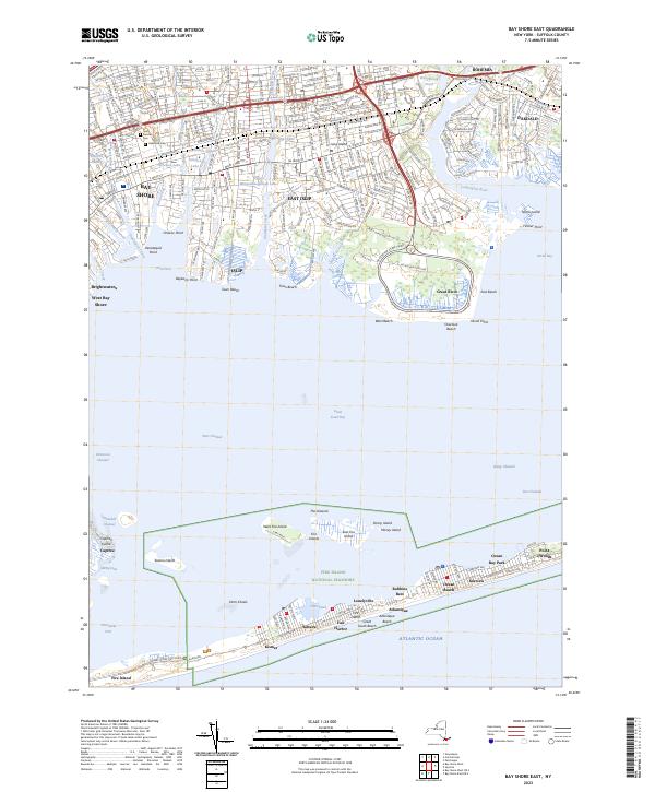 Bay Shore East topographic map thumbnail