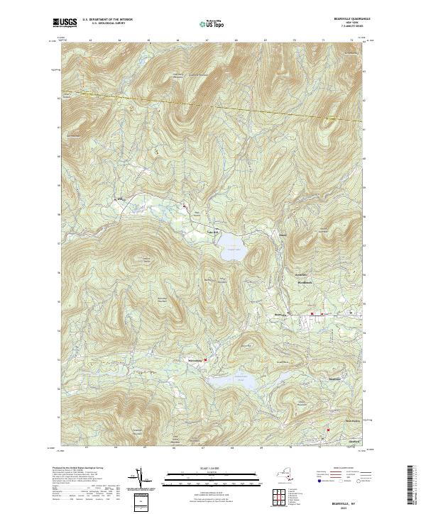 Bearsville topographic map thumbnail
