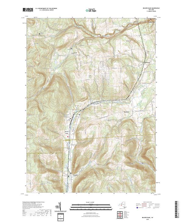 Beaver Dams topographic map thumbnail