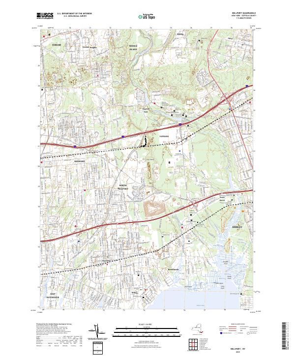 Bellport topographic map thumbnail
