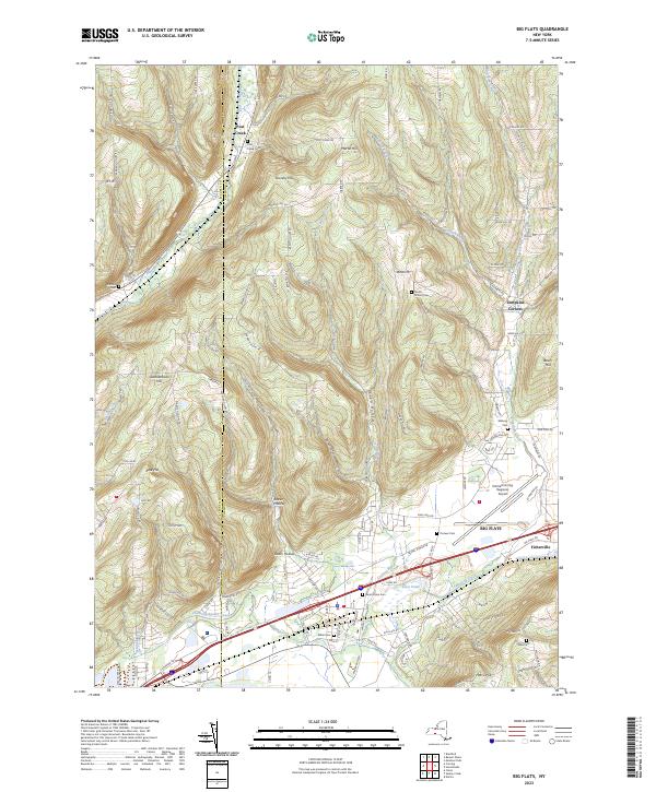 Big Flats topographic map thumbnail