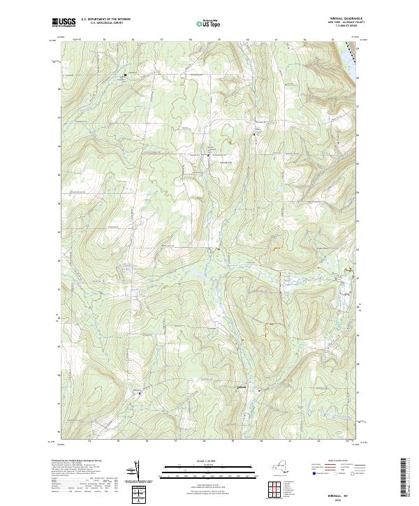 Birdsall topographic map thumbnail