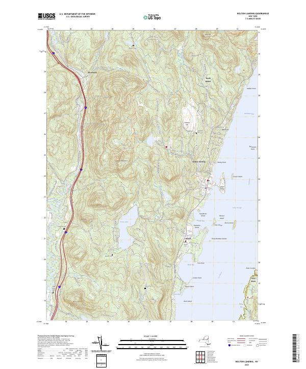Bolton Landing topographic map thumbnail