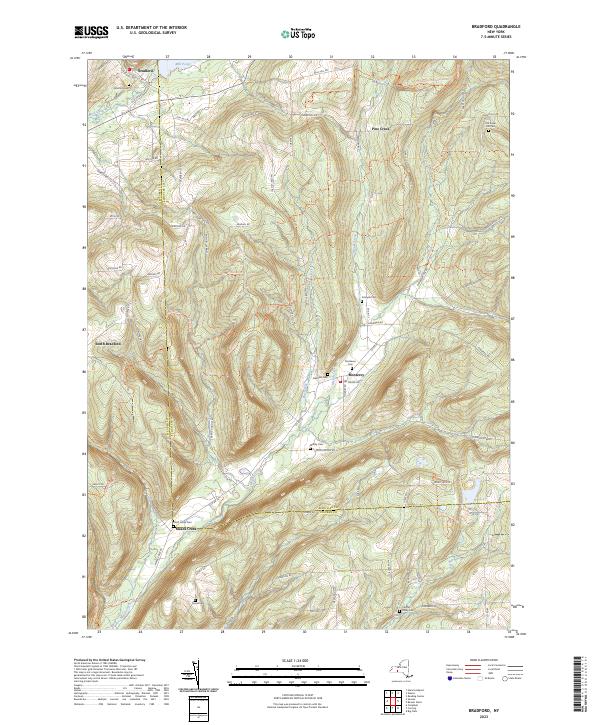 Bradford topographic map thumbnail