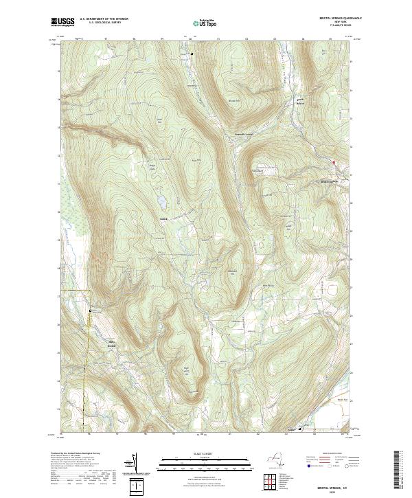Bristol Springs topographic map thumbnail