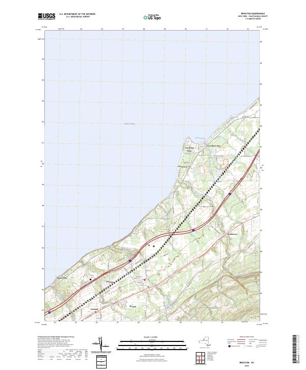 Brocton topographic map thumbnail