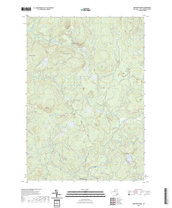 Brother Ponds topographic map thumbnail