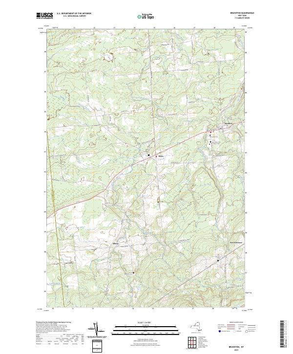 Brushton topographic map thumbnail