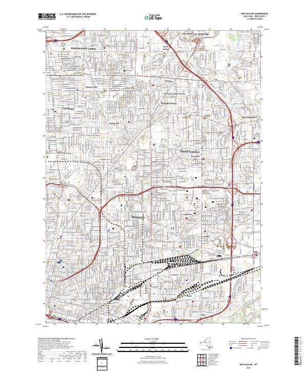 Buffalo NE topographic map thumbnail