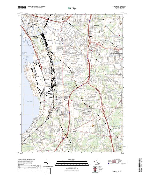Buffalo SE topographic map thumbnail