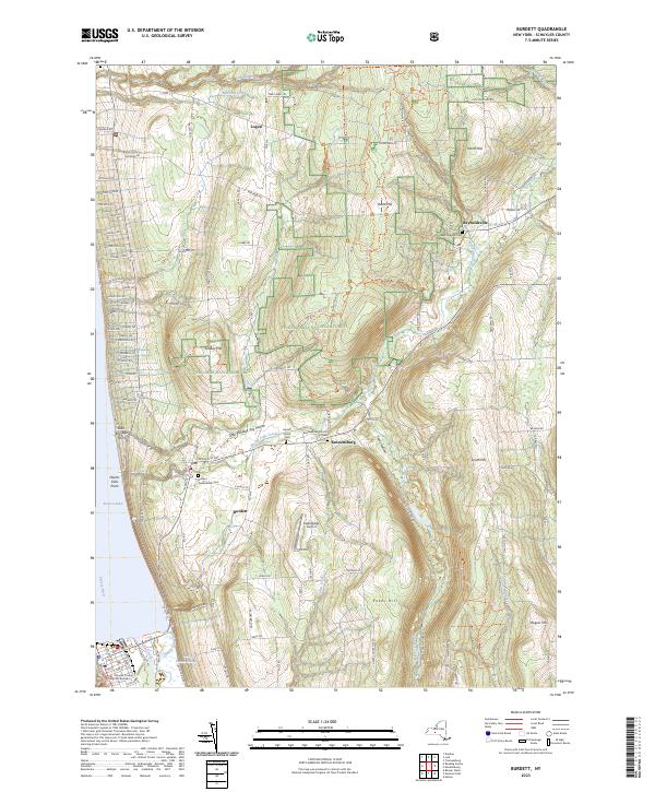Burdett topographic map thumbnail