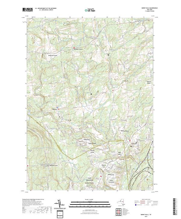 Burnt Hills topographic map thumbnail