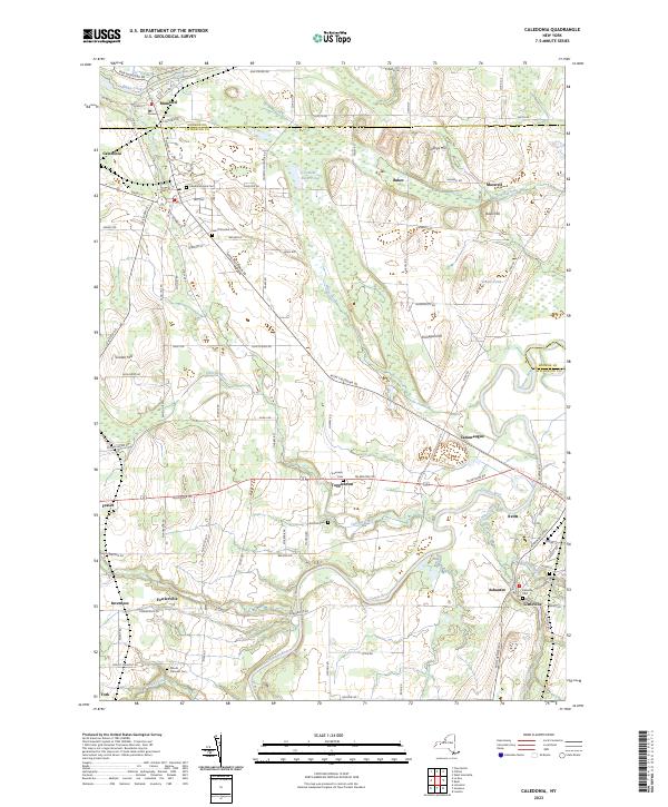 Caledonia topographic map thumbnail