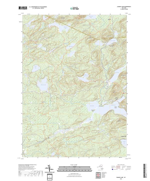 Canada Lake topographic map thumbnail