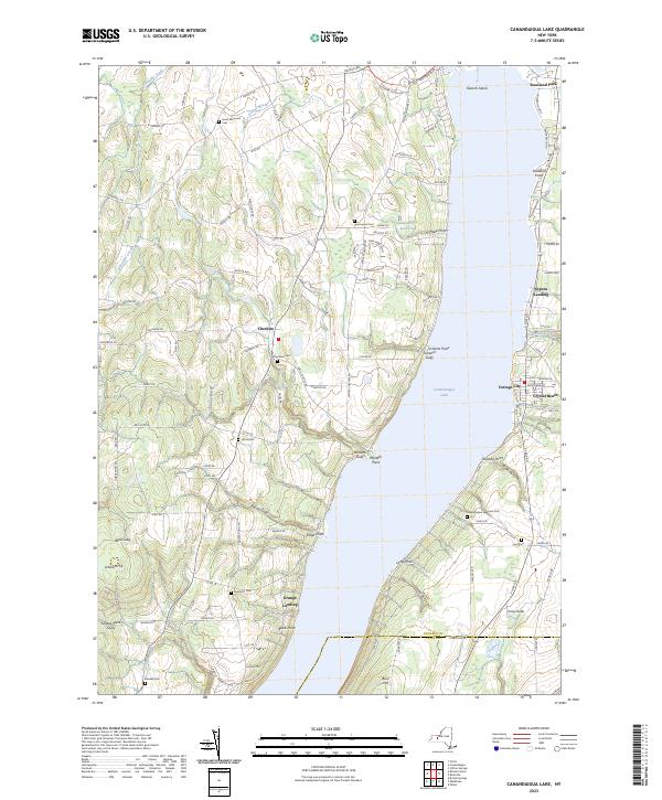 Canandaigua Lake topographic map thumbnail