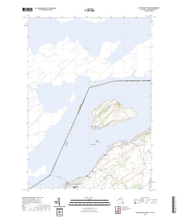 Cape Vincent North topographic map thumbnail