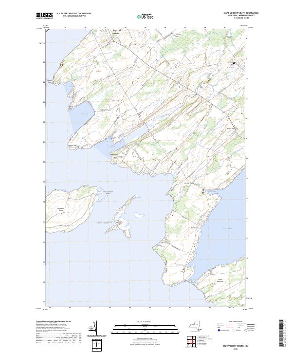 Cape Vincent South topographic map thumbnail