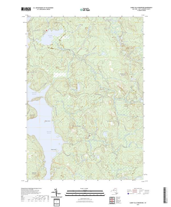 Carry Falls Reservoir topographic map thumbnail