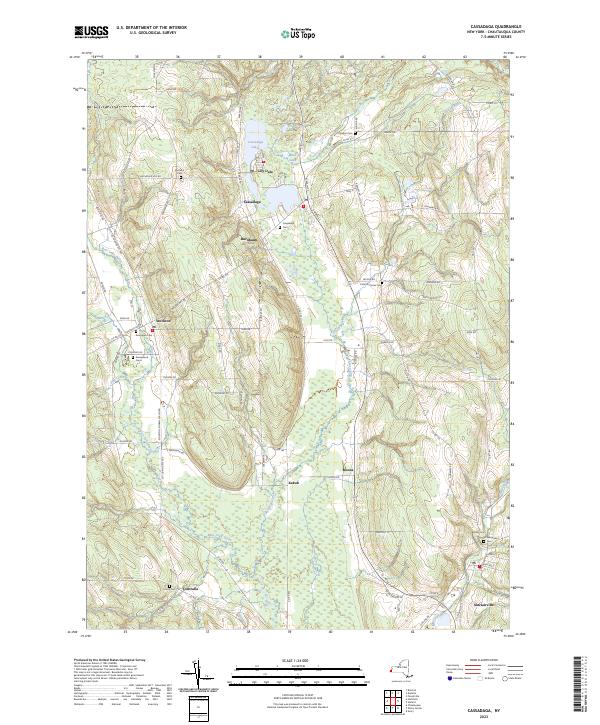 Cassadaga topographic map thumbnail