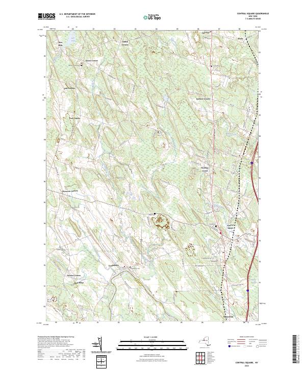Central Square topographic map thumbnail