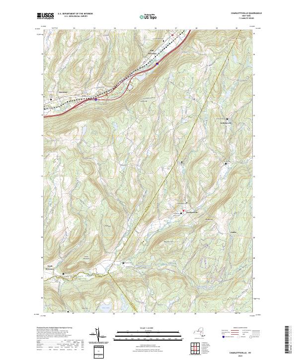 Charlotteville topographic map thumbnail