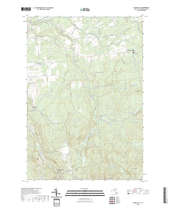 Chasm Falls topographic map thumbnail