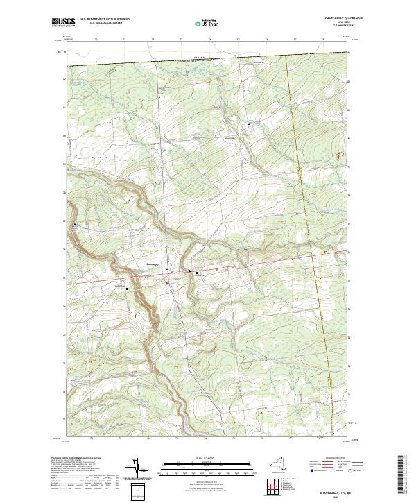Chateaugay topographic map thumbnail