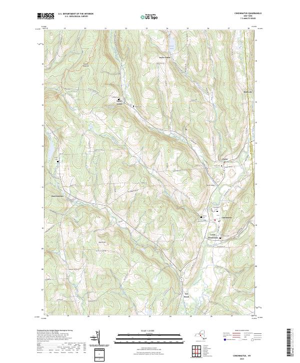 Cincinnatus topographic map thumbnail