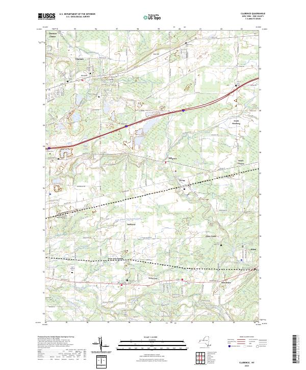 Clarence topographic map thumbnail