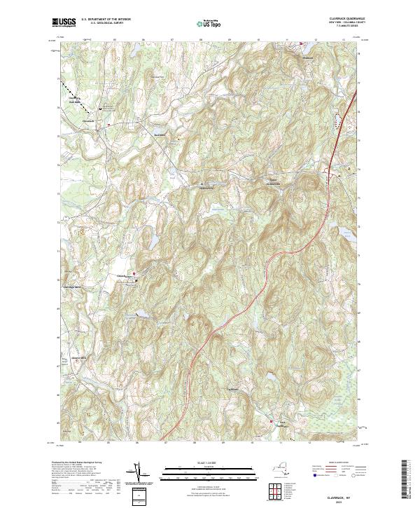 Claverack topographic map thumbnail