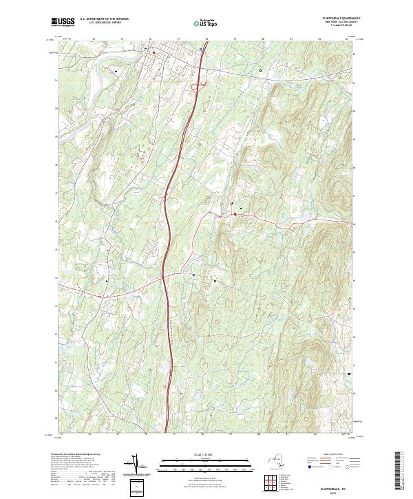 Clintondale topographic map thumbnail