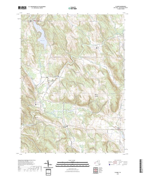 Clymer topographic map thumbnail