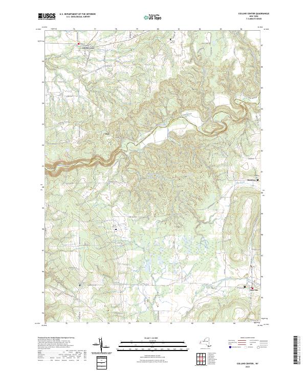 Collins Center topographic map thumbnail