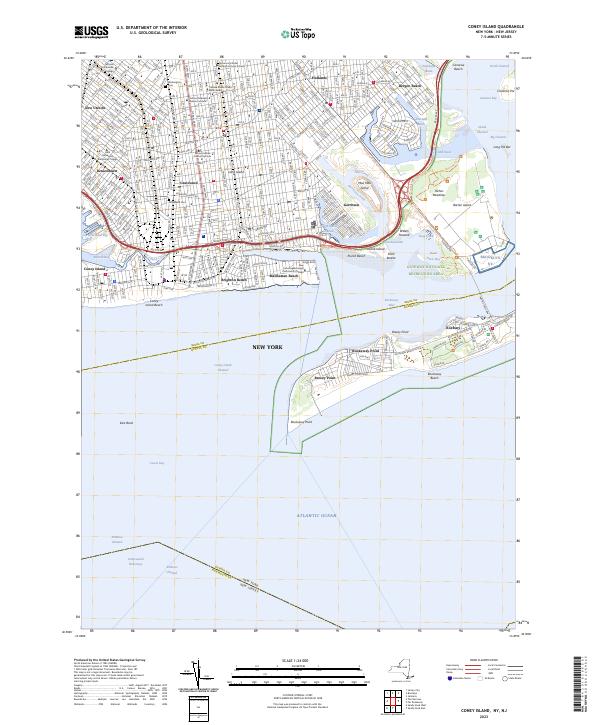 Coney Island topographic map thumbnail