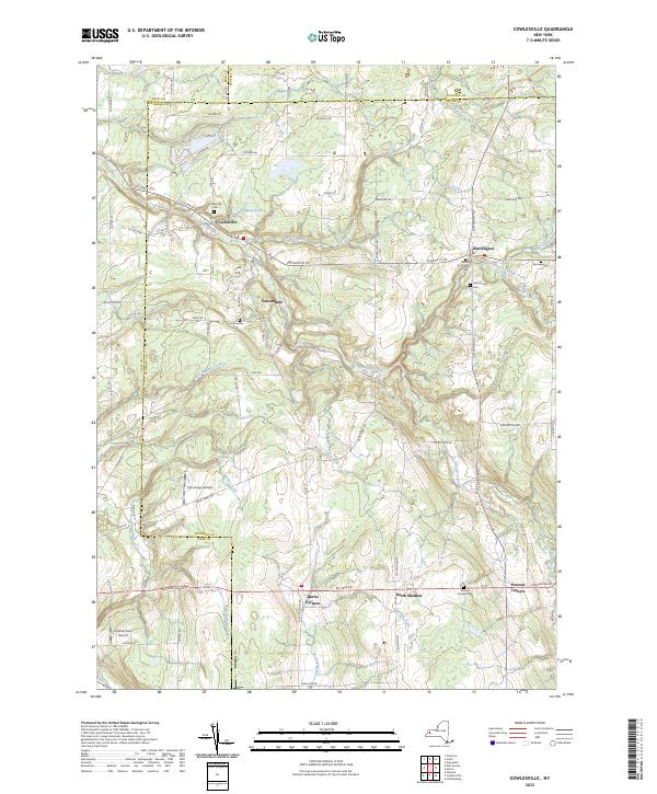 Cowlesville topographic map thumbnail