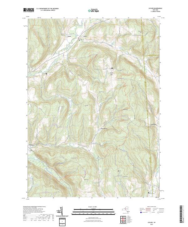 Cuyler topographic map thumbnail