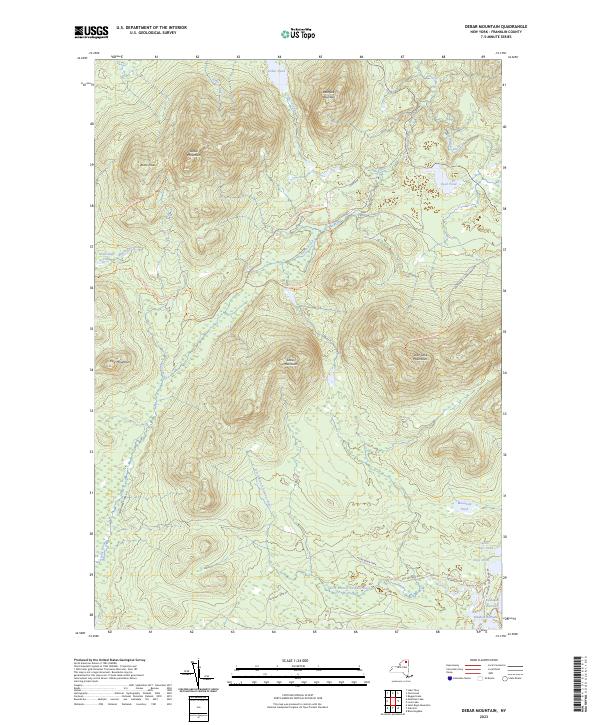 Debar Mountain topographic map thumbnail