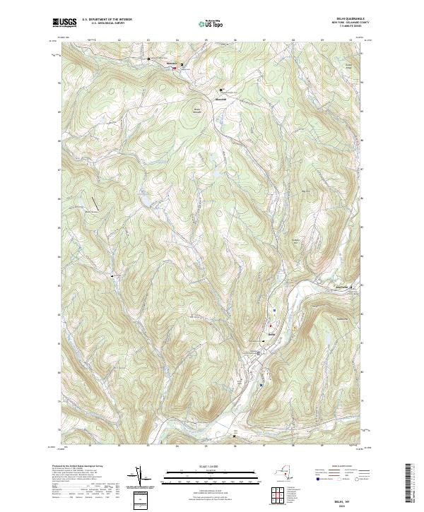 Delhi topographic map thumbnail