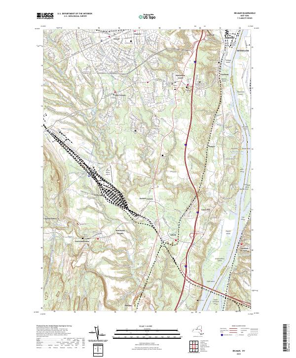 Delmar topographic map thumbnail