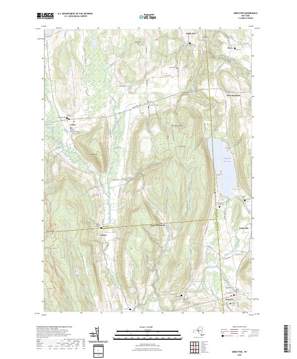 DeRuyter topographic map thumbnail