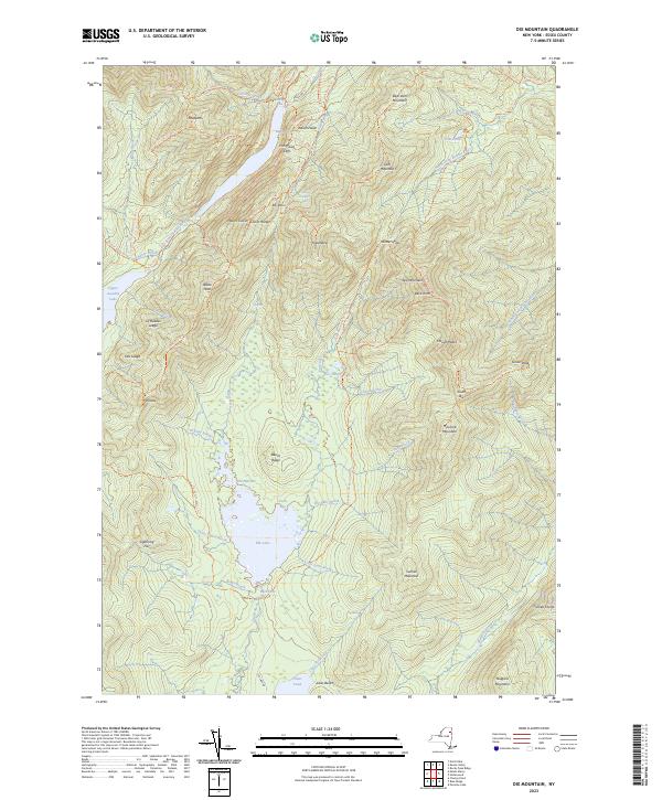 Dix Mountain topographic map thumbnail