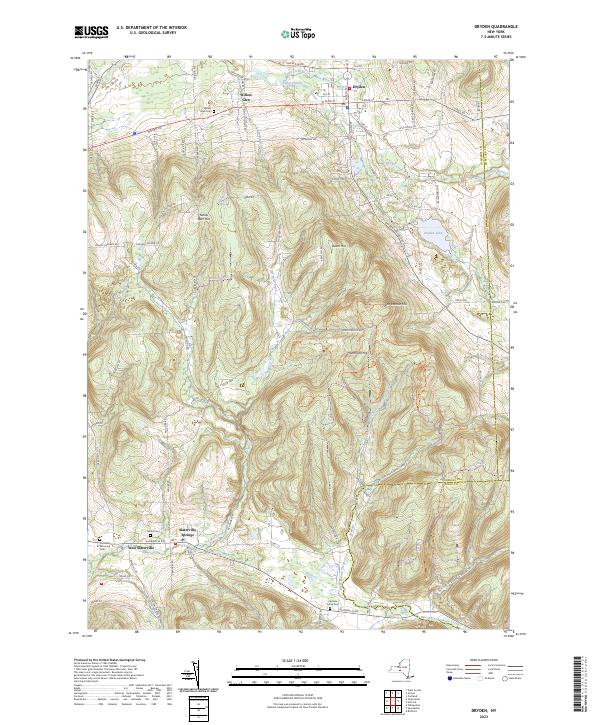 Dryden topographic map thumbnail